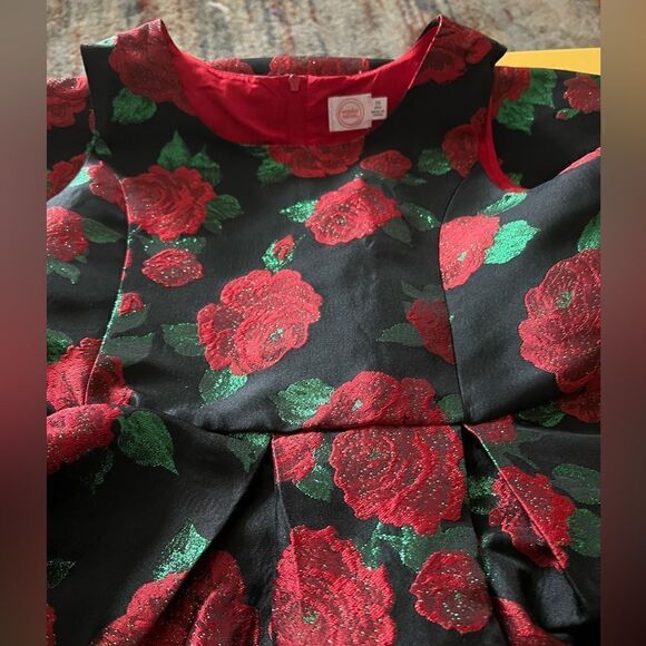 Sleeveless Embroidered Flower High Lo Formal Dress with lining - Picture 4 of 9